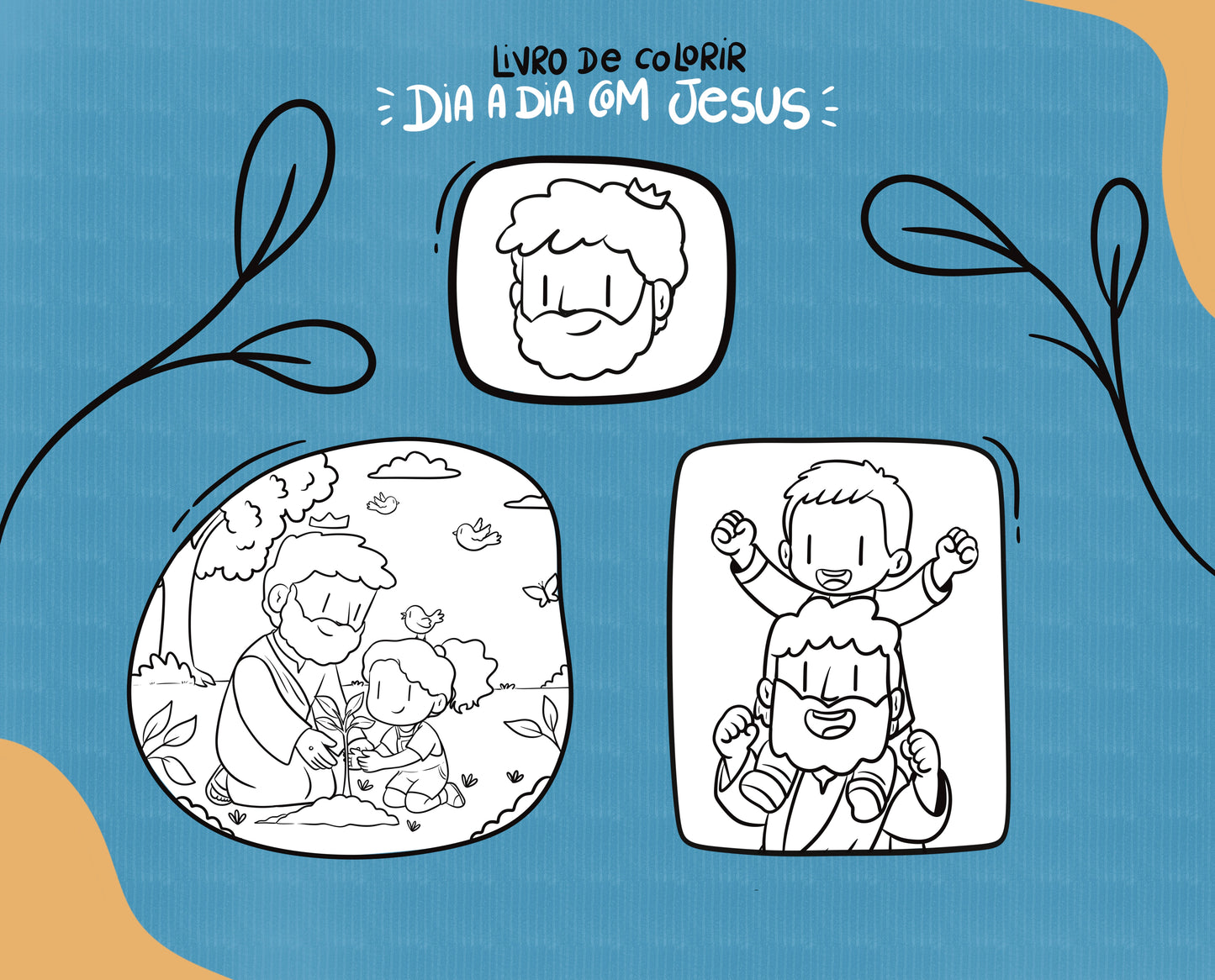 Livro de colorir Dia a dia com Jesus (Crianças)